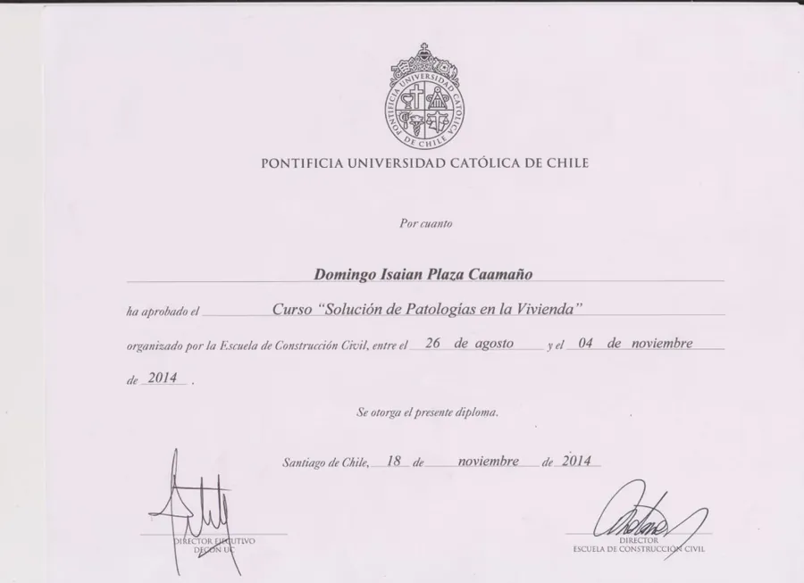 Diploma PUC Solución de Patologías en la Vivienda