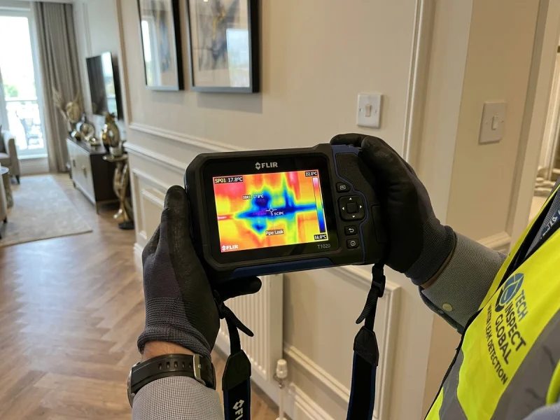 Inspección de fugas con cámara termográfica infrarroja